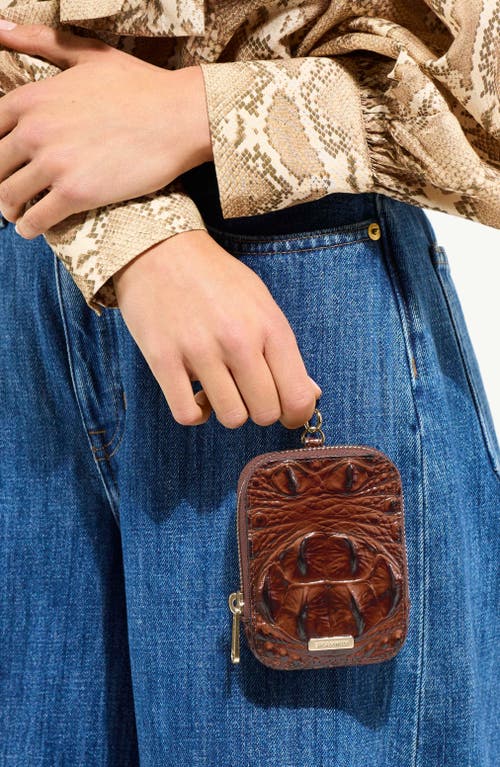 Brahmin Katelynn Croc Embossed Leather Coin Pouch