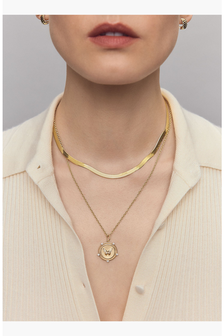 Carter Herringbone Chain Necklace, Alternate, color, 18-20 inch
