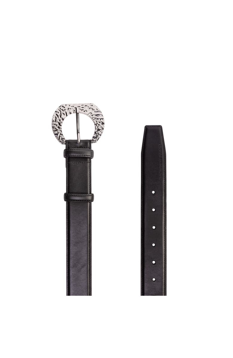 BLACK SUEDE STUDIO Lucid Belt, Alternate, color, Black/Silver