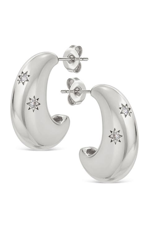 Crescent Bold Hoop Earrings