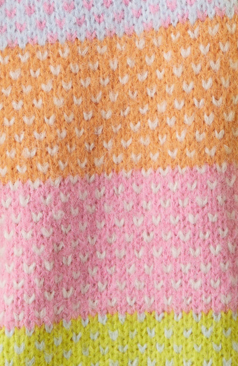 VERO MODA Cruz Rainbow Stripe Crewneck Sweater, Alternate, color, 