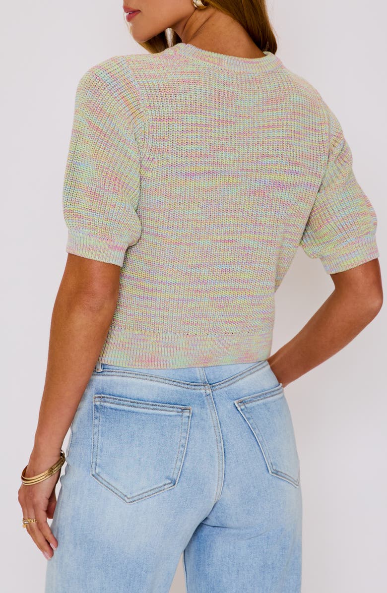 VICI Collection Eye Candy Mélange Puff Sleeve Cotton Sweater, Alternate, color, Multi