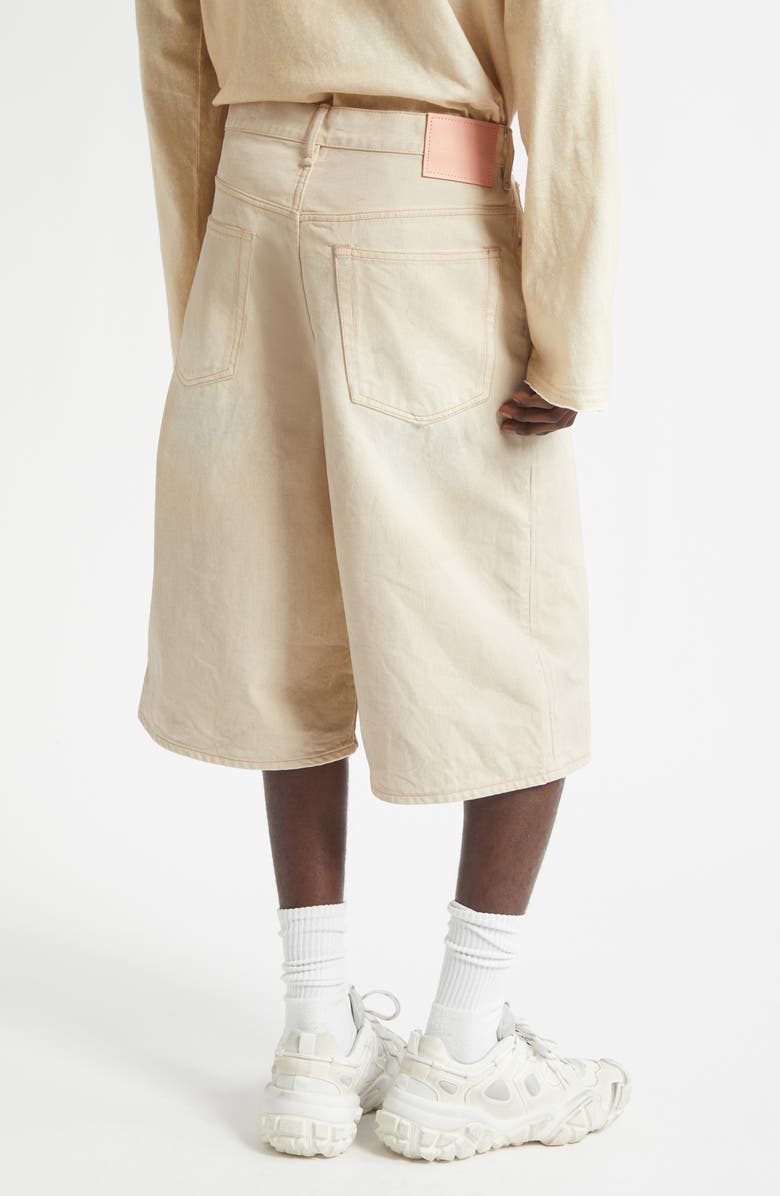 Acne Studios Baggy Denim Shorts, Alternate, color, Sand Beige