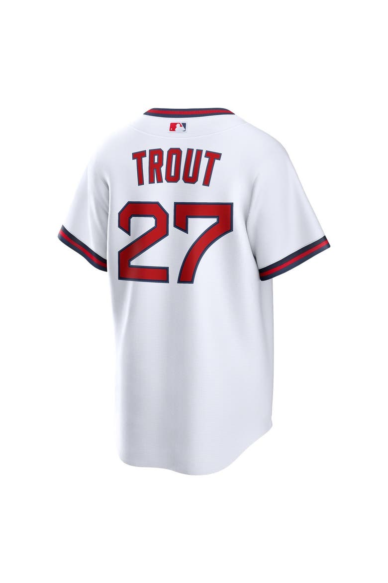 Men's Nike Mike Trout White Los Angeles Angels Alternate Replica Jersey, Alternate, color, White
