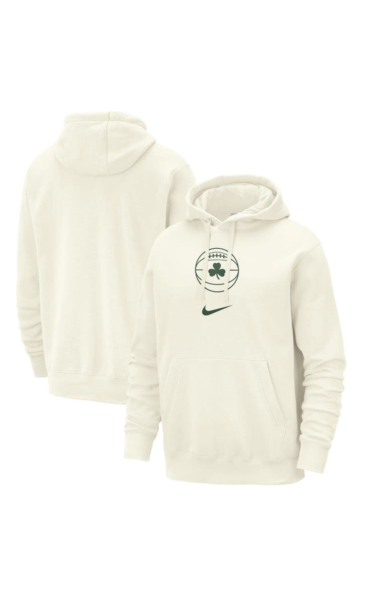 Nike Men's Nike Cream Boston Celtics 2023/24 City Edition Essential Club Pullover Hoodie, Main, color, 