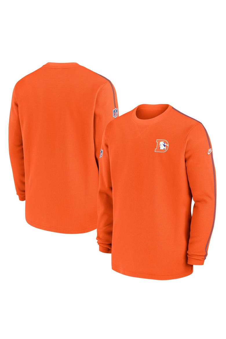Men's Nike Orange Denver Broncos Alternate Logo Coach Long Sleeve Top, Alternate, color, Orange