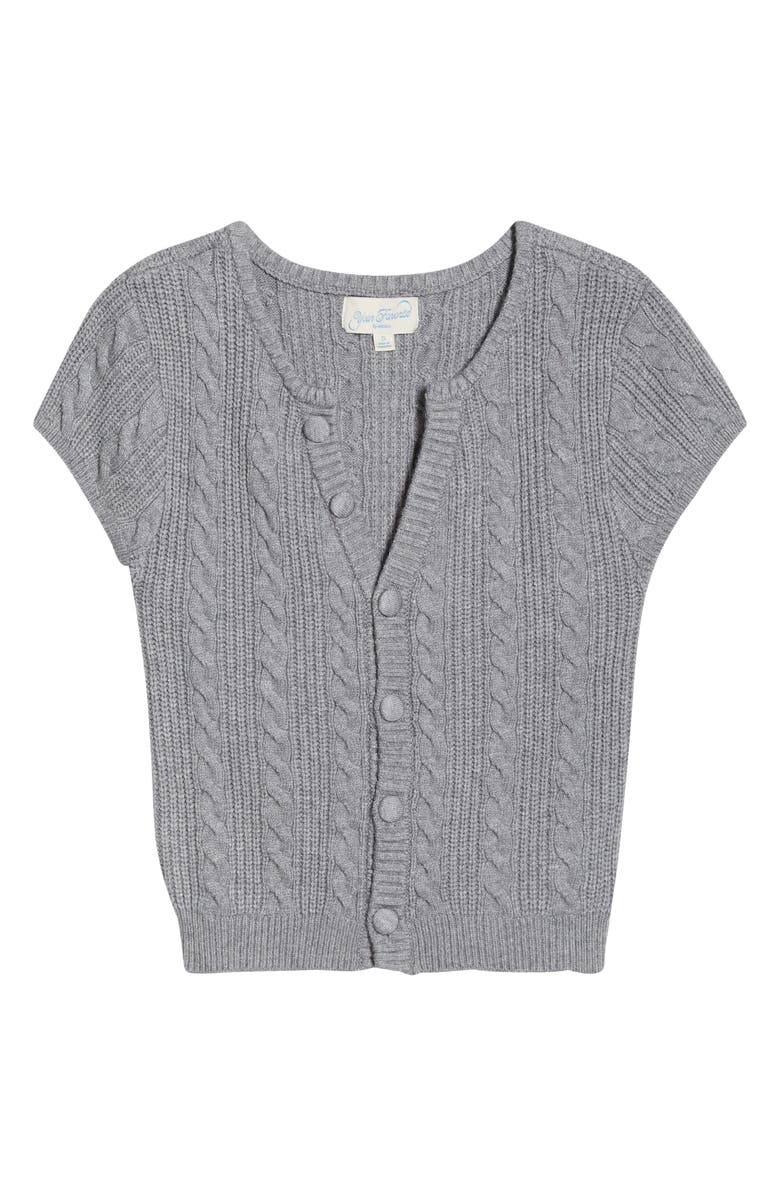 PacSun Liana Cable Cardigan, Main, color, Heather Grey