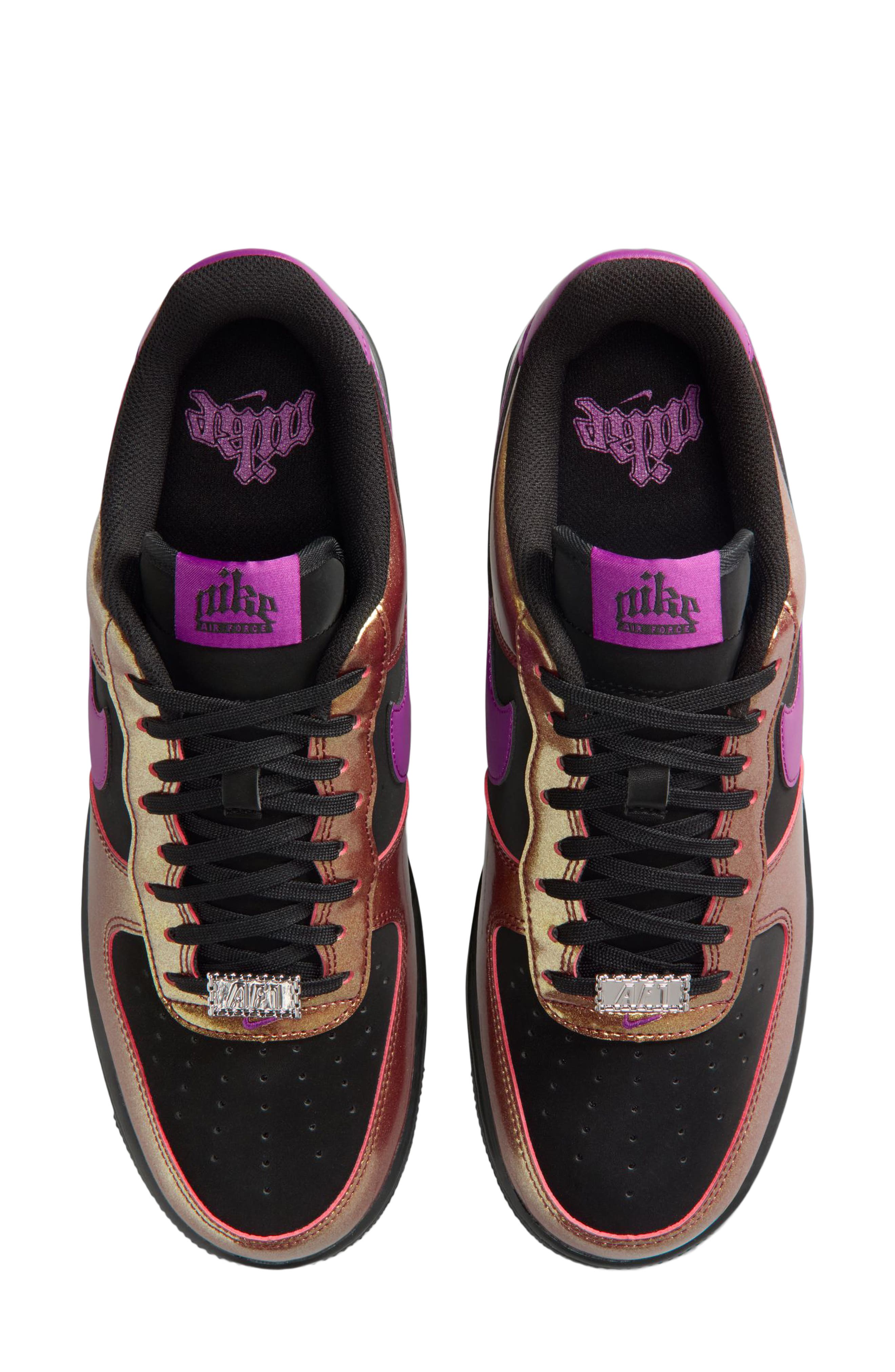 Nike Air Force 1 '07 LV8 Basketball Sneaker, Alternate, color, Black/ Bold Berry