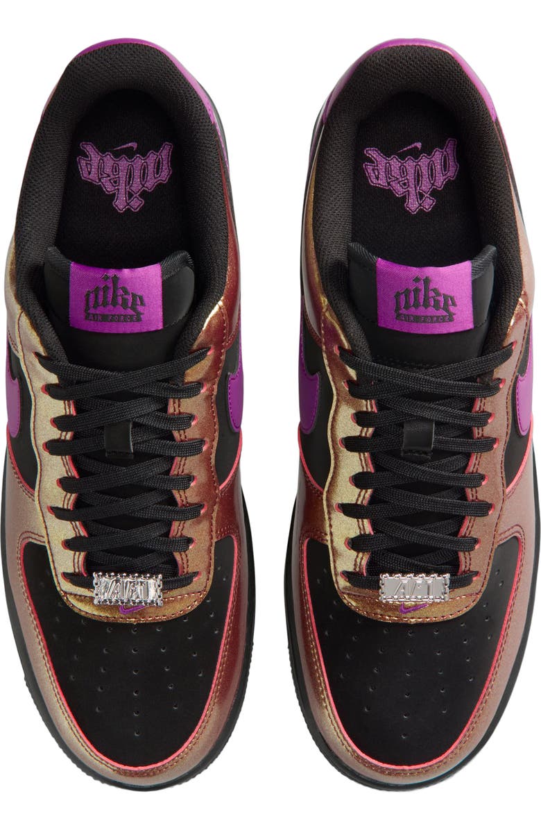 Nike Air Force 1 '07 LV8 Basketball Sneaker, Alternate, color, Black/ Bold Berry