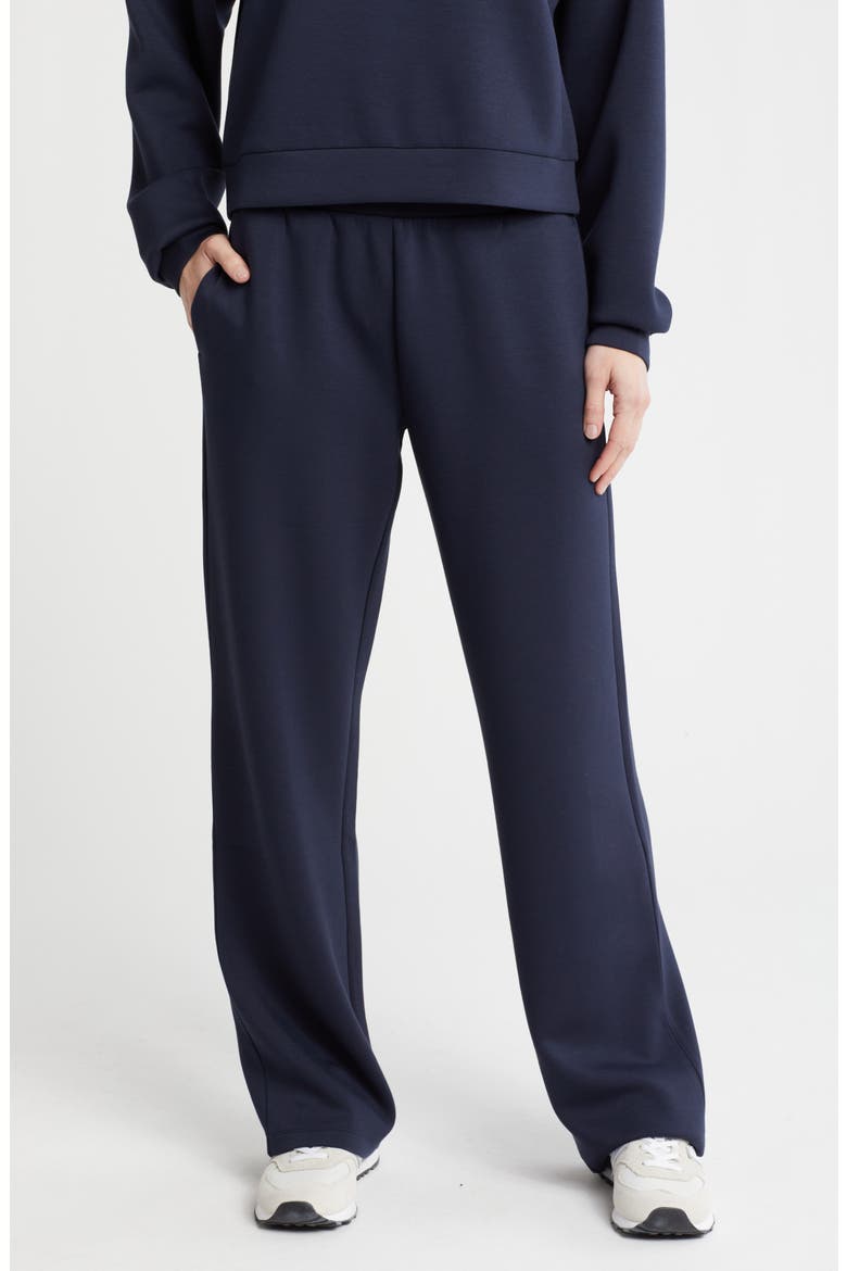 Whisper Knit High Waist Pants, Main, color, NAVY SAPPHIRE
