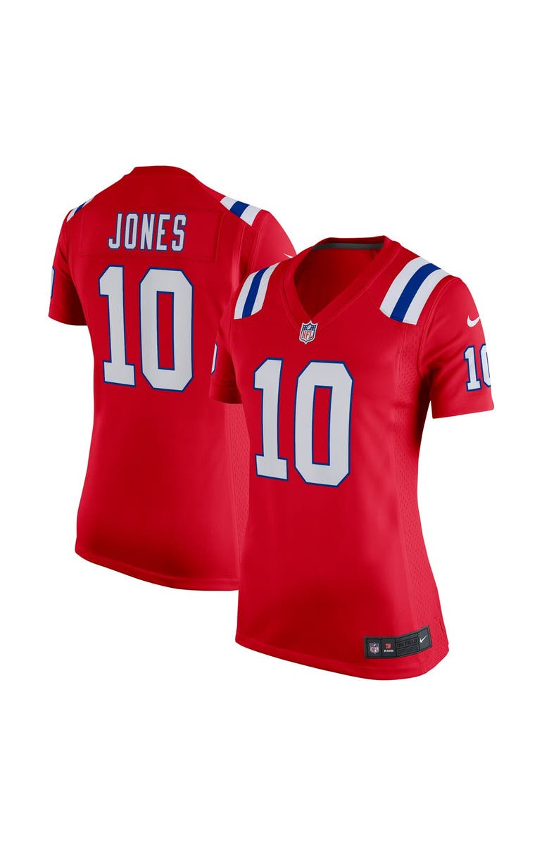 Nike Women's Nike Mac Jones Red New England Patriots Game Jersey, Main, color, 