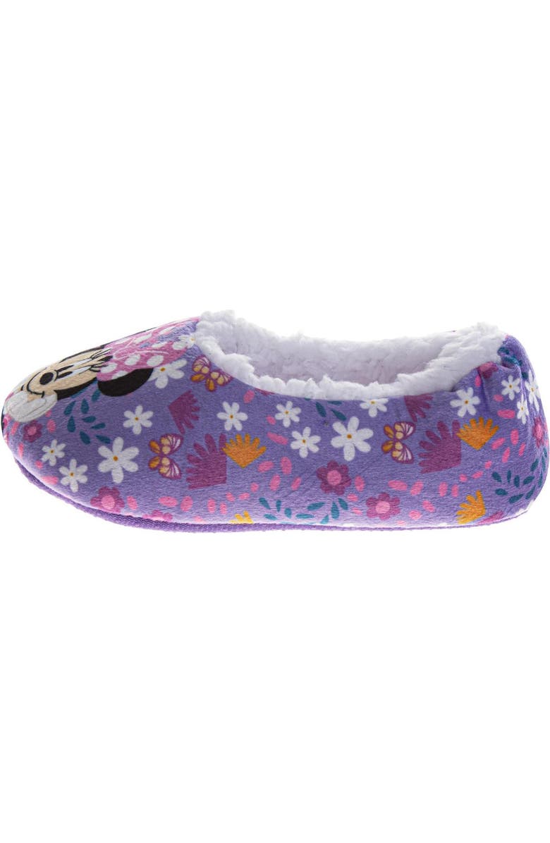 Disney Minnie Mouse Slippers, Alternate, color, Purple