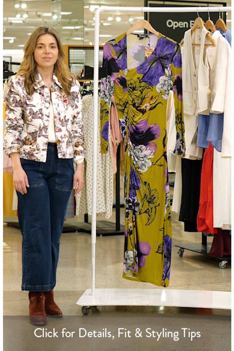 Floral Print Long Sleeve Midi Dress video