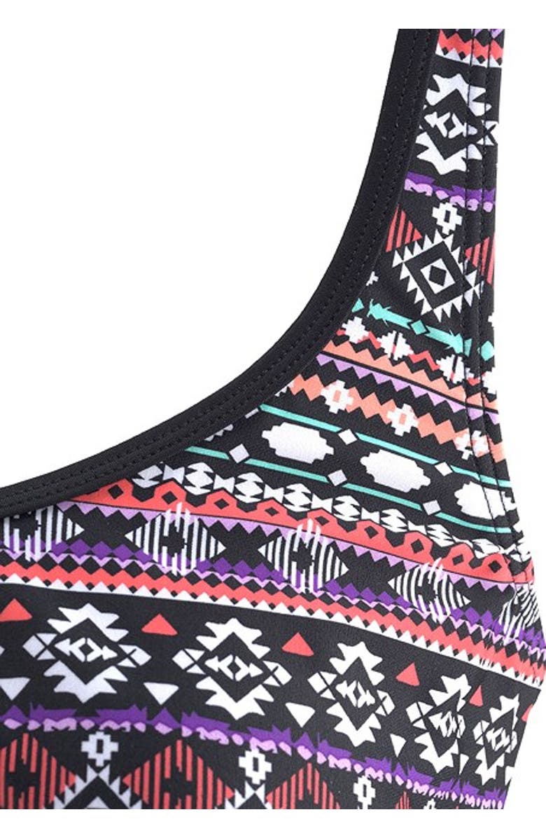 LASCANA Overd Tankini Top, Alternate, color, Black Multi