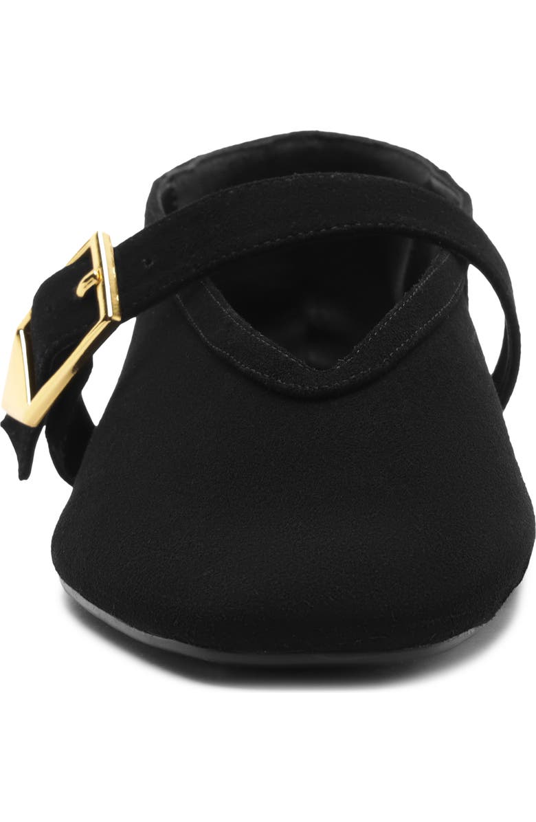 Schutz Vicki Buckle Mary Jane Flat, Alternate, color, Black