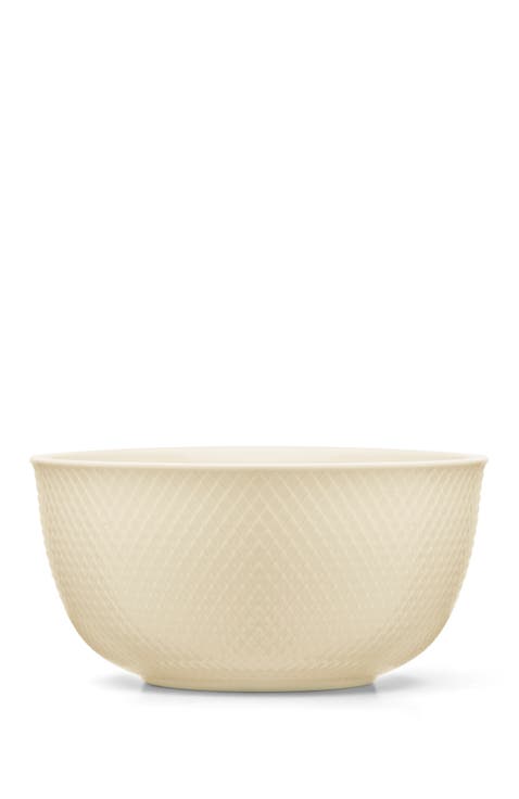 Lyngby Rhombe Earth Marble Serving Bowl