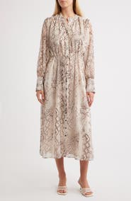 Sam Edelman Snake Printed Midi Shirtdress