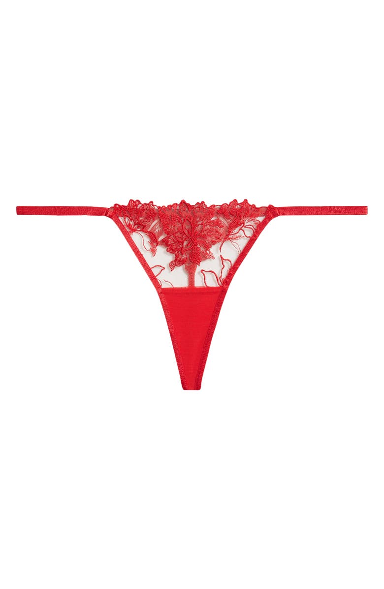 Bluebella Samara Thong, Alternate, color, Red/ Sheer