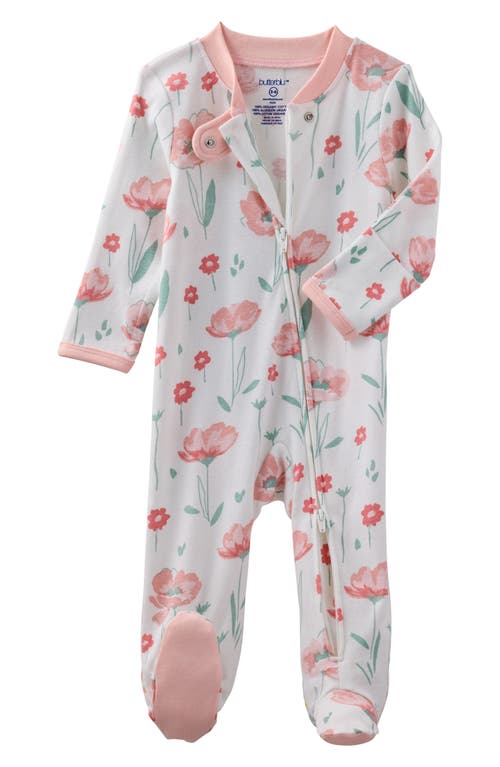 Butterblu Scout Fitted One-piece Organic Cotton Footie Pajamas In Multi