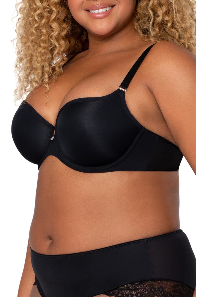 Tulip Smooth Convertible Underwire Push-Up Bra, Alternate, color, BLACK