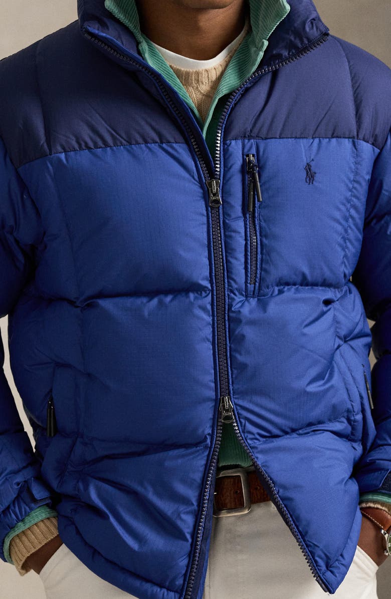Polo Ralph Lauren The Gorham Down Jacket with Removable Hood, Alternate, color, Newport Navy/ Blue Yacht