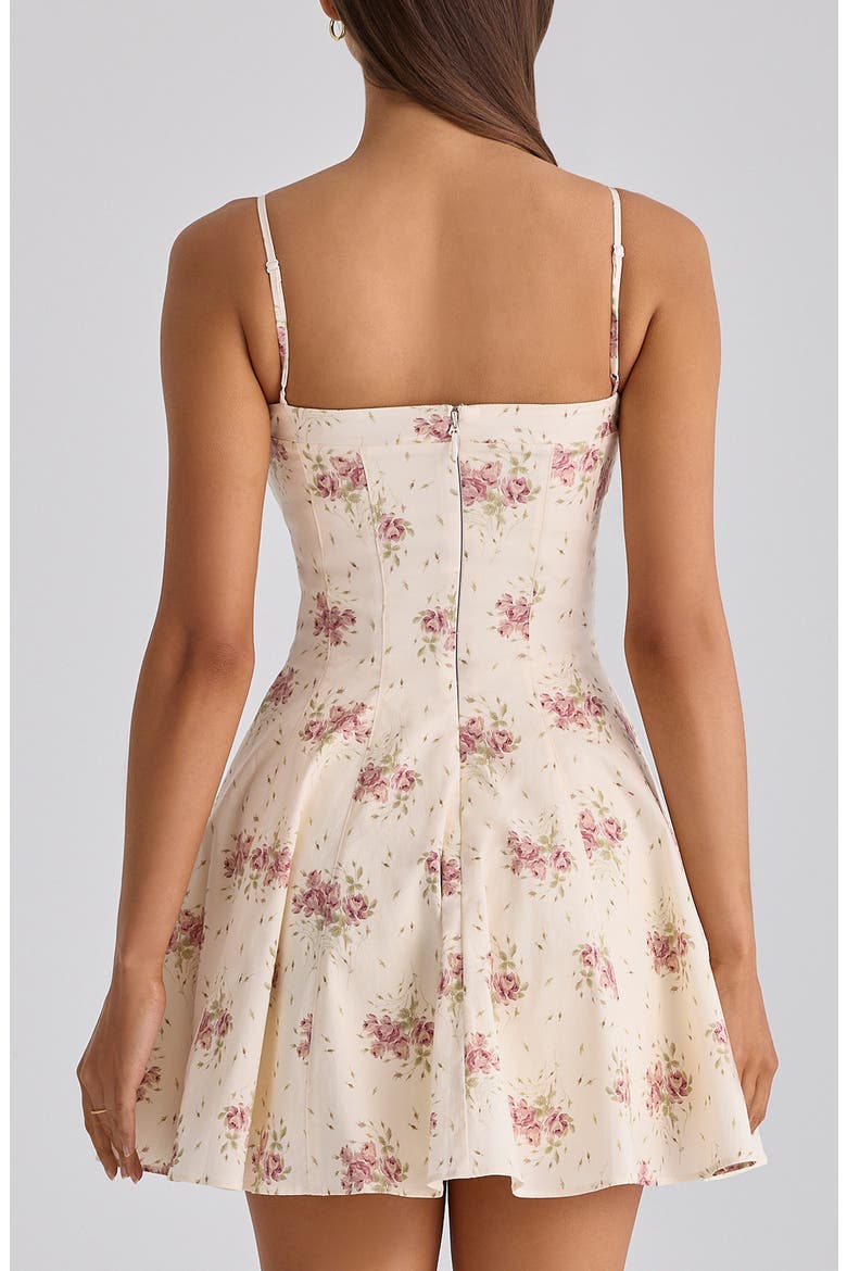 Dolly Rose Print Fit & Flare Minidress, Alternate, color, IVORY VINTAGE ROSE PRINT