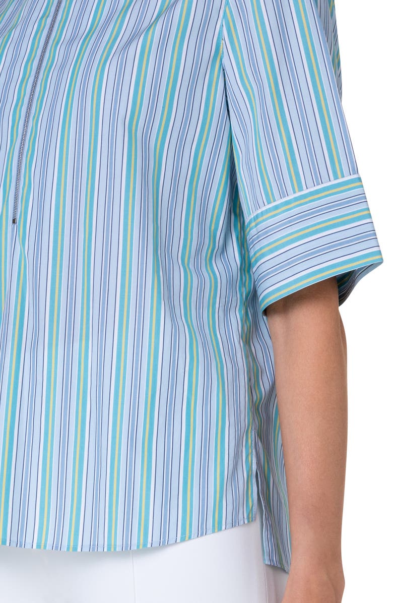 Akris punto Stripe Poplin Top, Alternate, color, 