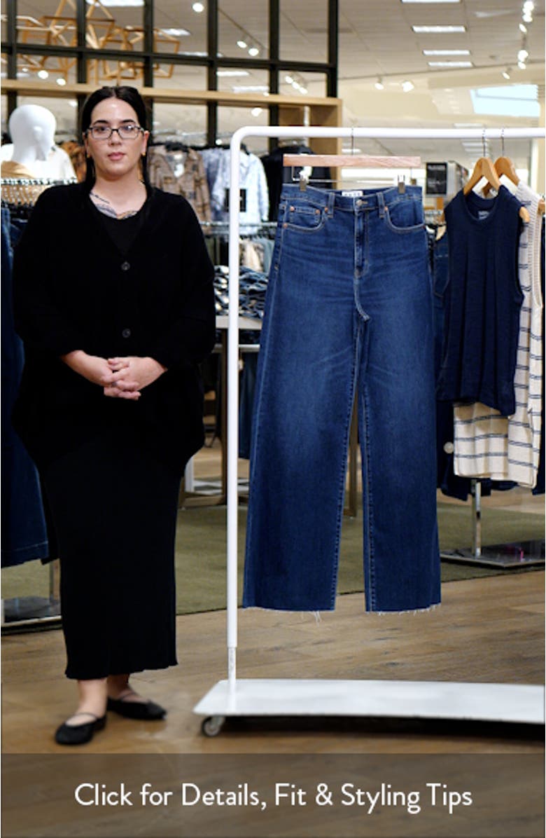 Far Out High Waist Raw Hem Wide Leg Jeans, sales video thumbnail