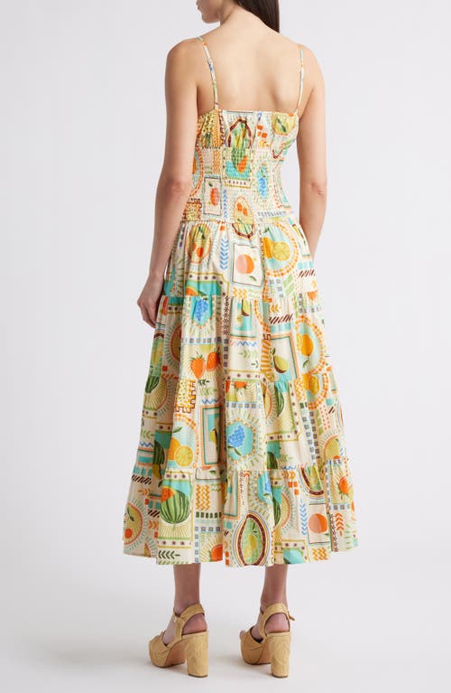 Shop Moon River Print Tiered Maxi Dress