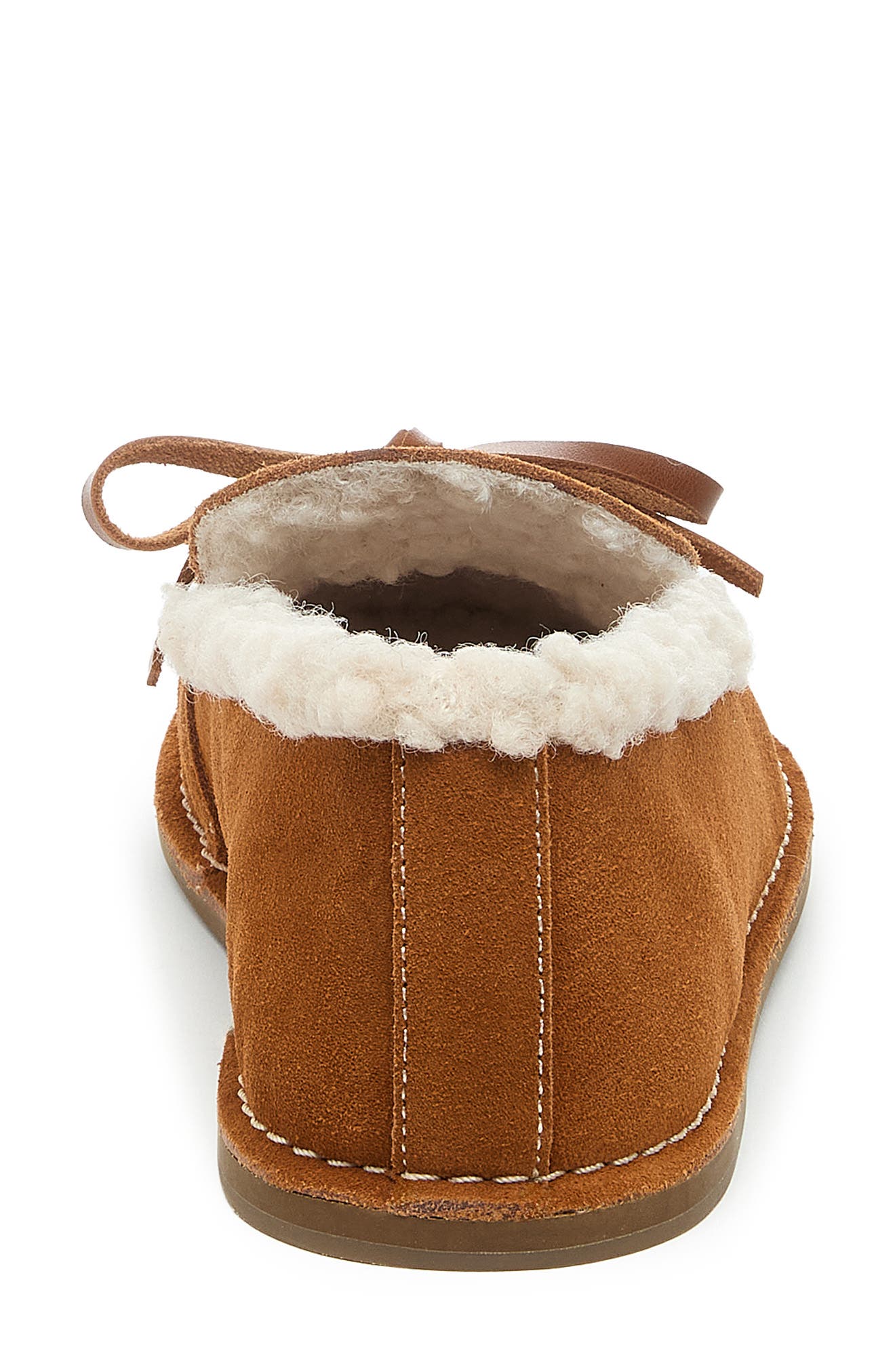 Kelsi Dagger Brooklyn Huggy Faux Shearling Lined Slipper, Alternate, color, Cognac