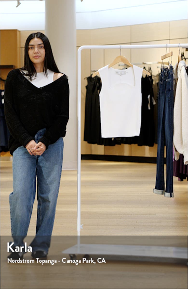 Sculpted Neck Knit Tank, sales video thumbnail