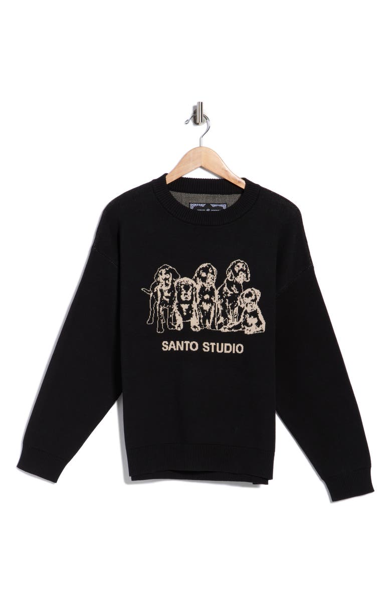 SANTO STUDIO Family Intarsia Cotton Sweater, Alternate, color, 