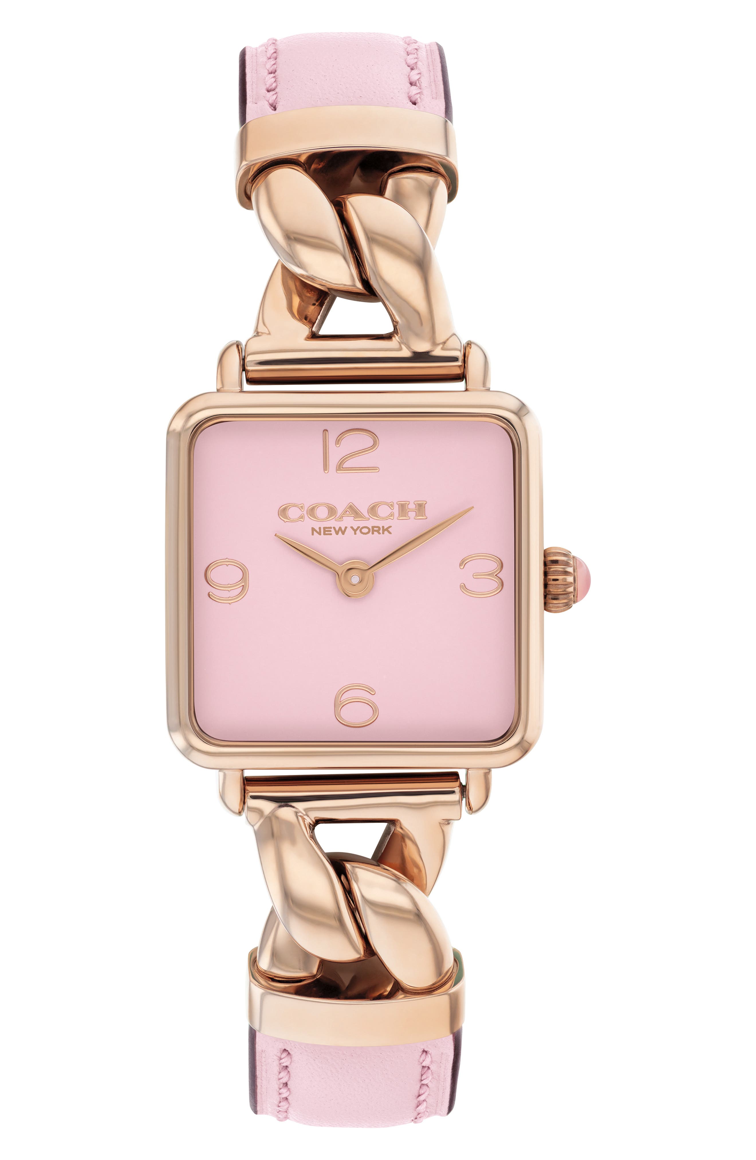 COACH cass square bracelet watch, 22mm x 22mm