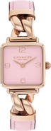 COACH cass square bracelet watch, 22mm x 22mm