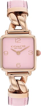 COACH cass square bracelet watch, 22mm x 22mm