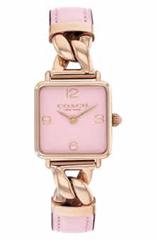 COACH cass square bracelet watch, 22mm x 22mm