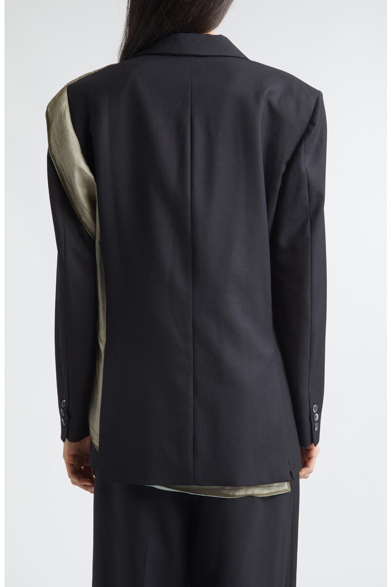 Manifesto Silk Scarf Wool Sport Coat, Alternate, color, BLACK