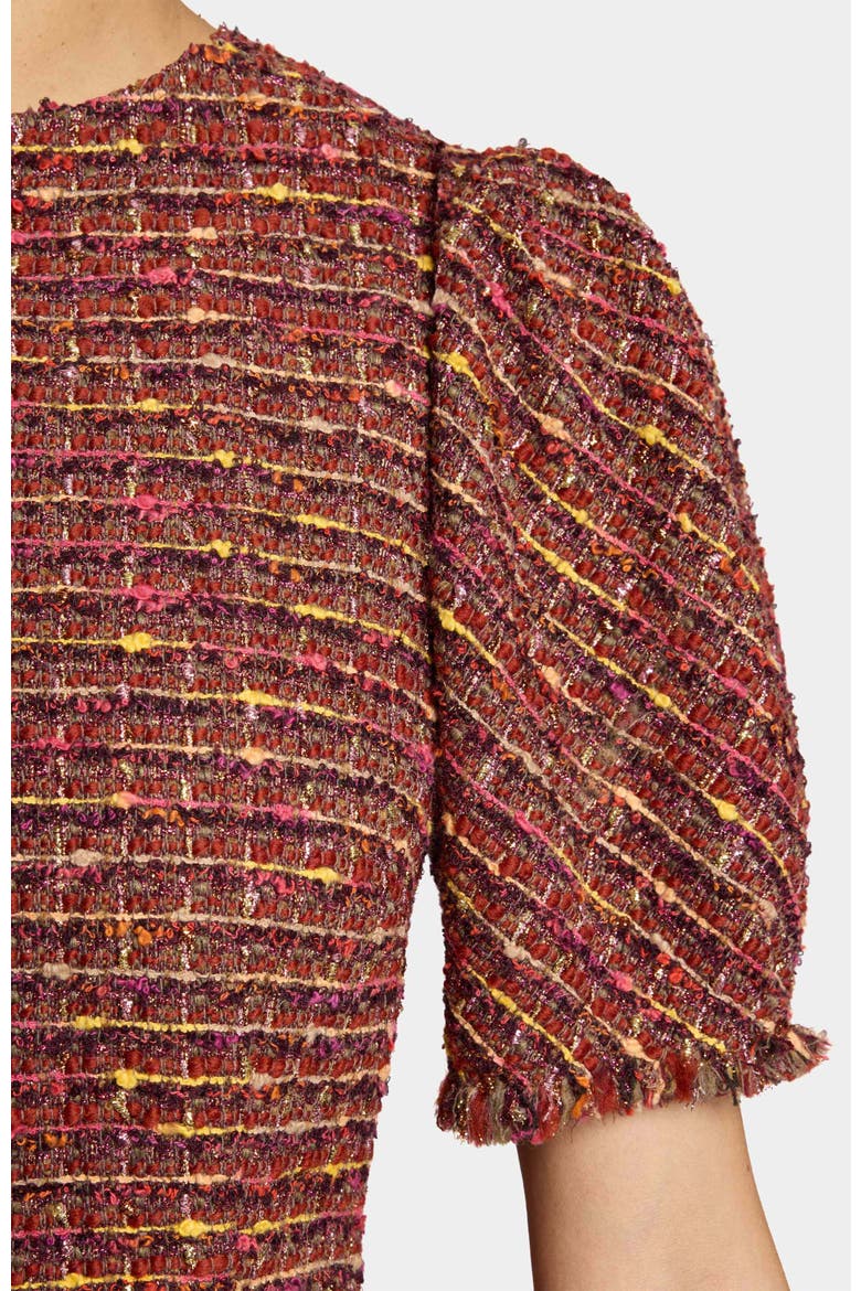 Dasia Sheath Tweed Dress, Alternate, color, AUBURN MULTI