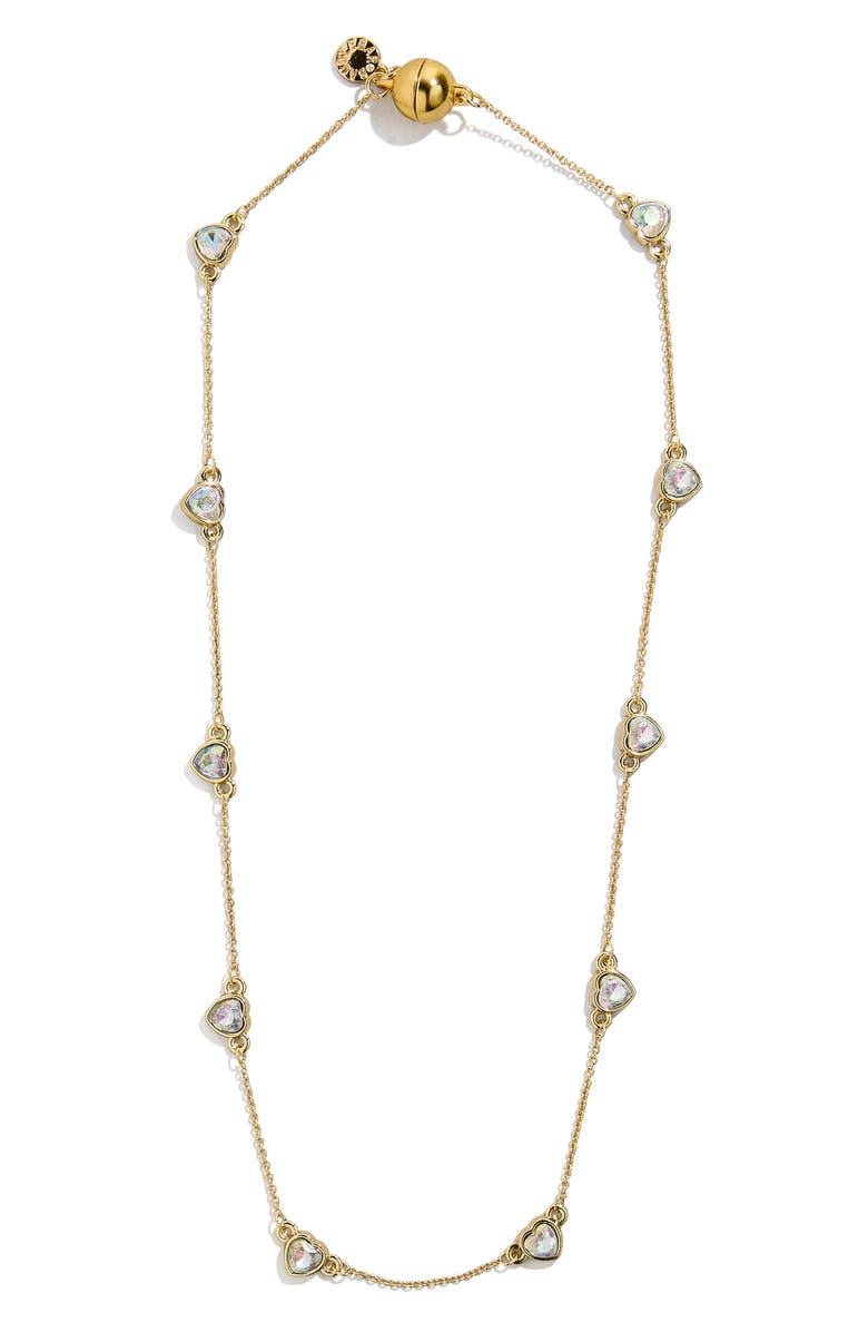 BaubleBar Match with Mama Heart Necklace, Alternate, color, Clear