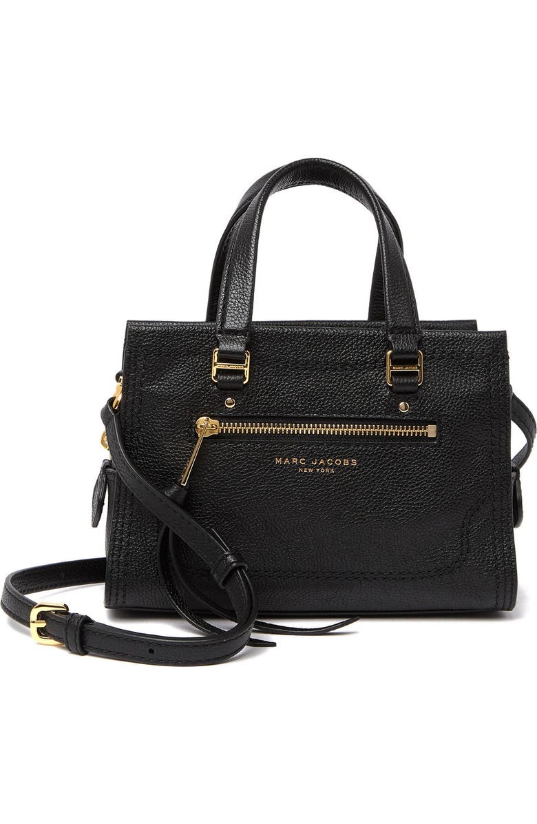 Marc Jacobs Mini Cruiser Pebbled Leather Crossbody Satchel, Main, color,