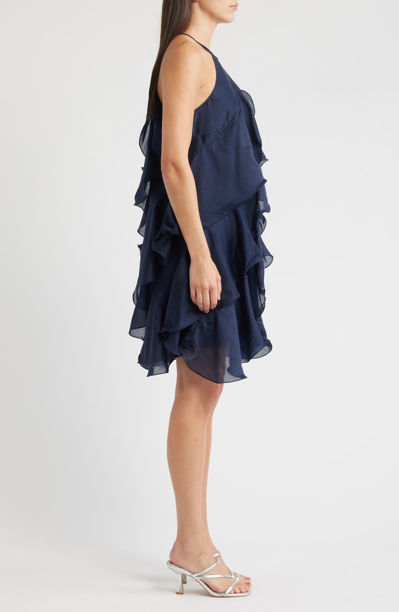 CIEBON Aileen Tiered Minidress, Alternate, color, Navy