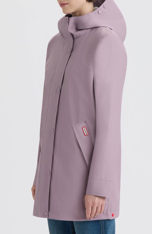 Hunter Short Rubberized Waterproof Rain Jacket In Purple