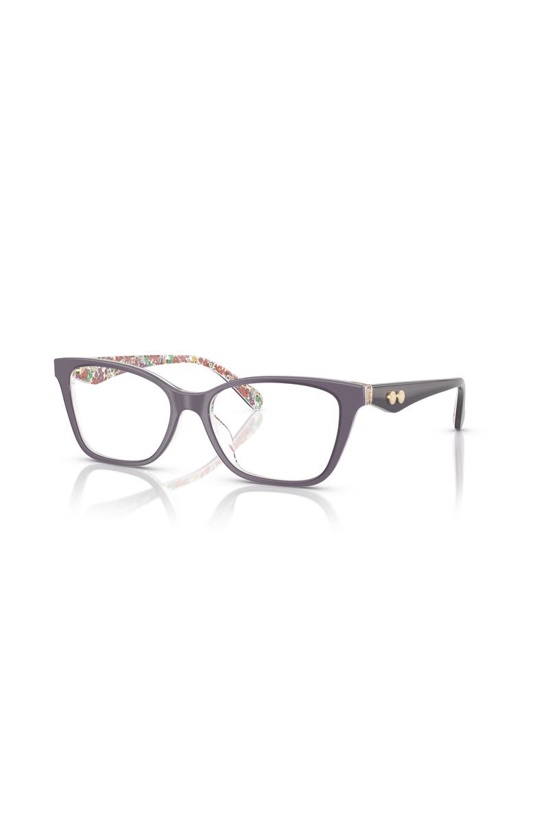 COACH 52mm Cat Eye optical glasses, Main, color, Violet