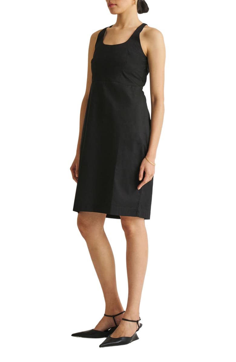 Reistor Fitted Knee Length Dress, Alternate, color, Black