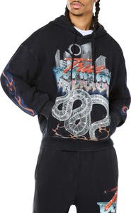 True Religion Snake Bite Graphic Crystal Hoodie