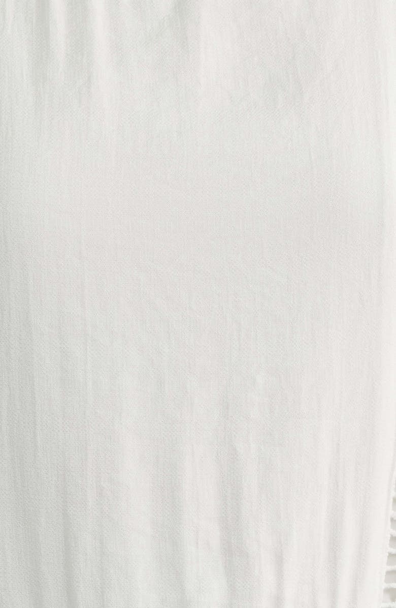 Bobeau Eyelet Trim Midi Dress, Alternate, color, White