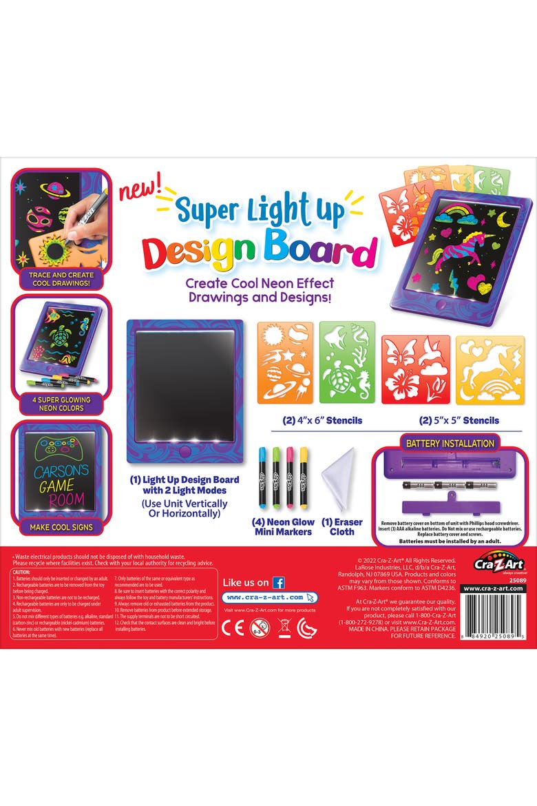 Super Lightup Design Board Art Kit, 10 Pieces, Alternate, color, Multicolored