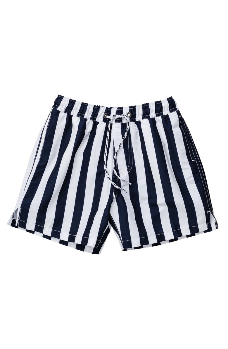 Snapper Rock Kids' Nautical Stripe Volley Board Shorts, Main, color,