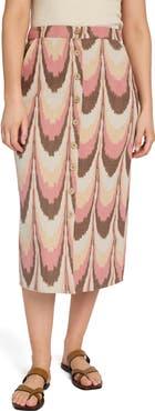 Faherty Whitley Print Front Button Skirt