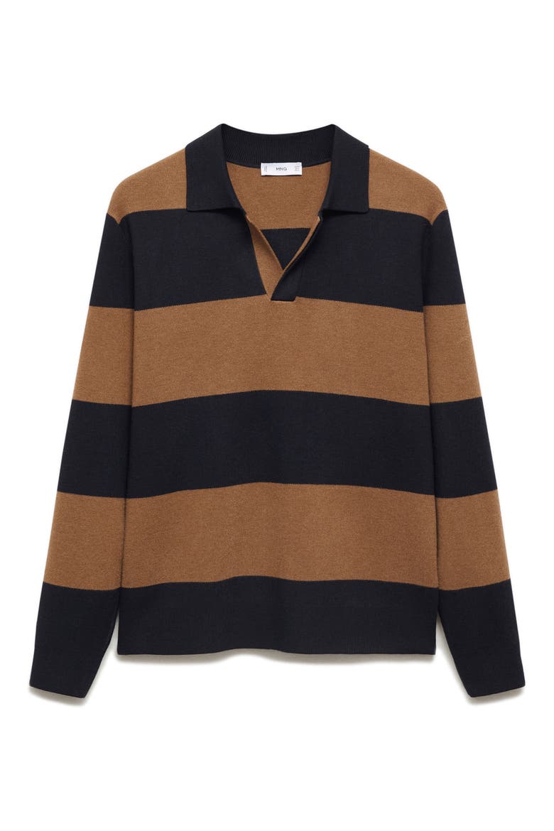 Stripe Polo Sweater, Alternate, color, DARK NAVY